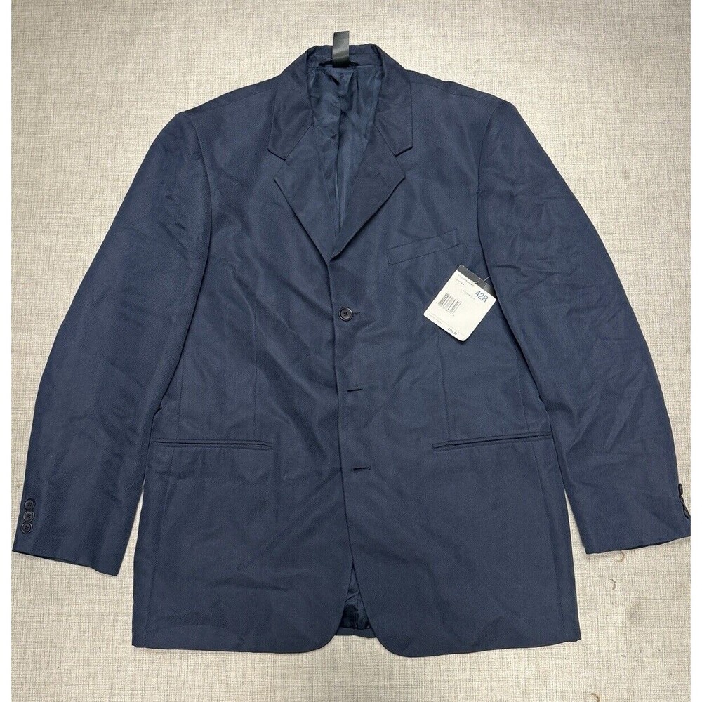 Claiborne Dark Navy Blue‎ Soft  Sport Coat Blazer 42R New With Tags $155